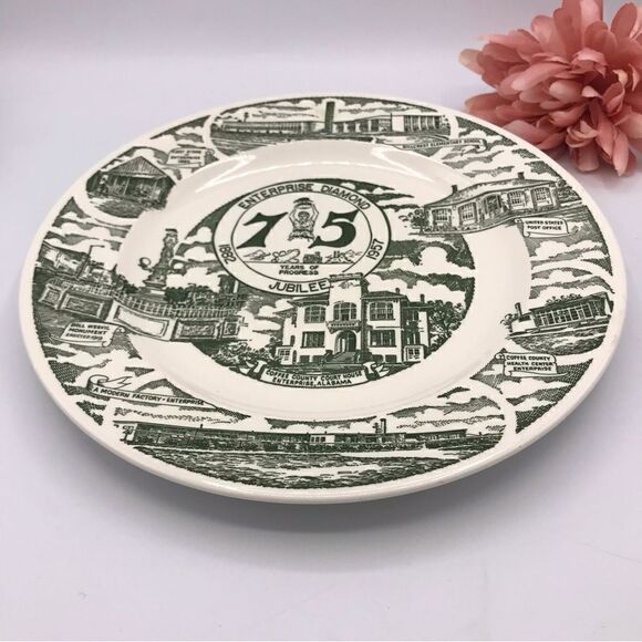Kettlesprings Kilns Enterprise Alabama 75th Diamond Jubilee Commemorative Plate - Picture 4 of 14